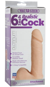 Vac-U-Lock Platinum Edition The Realistic Cock 6 Inch Vanilla