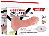 Vibrating Unisex Hollow Strap-On 6.5 inch