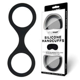 Whisper of Ecstasy - WhipSmart Silicone Handcuffs with Satin Blindfold