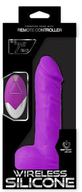 Wireless Silicone 7" Penis Shaped Vibrator with Remote