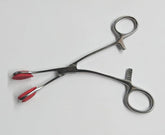 Young Tongue forceps with Curved Handle 17cm