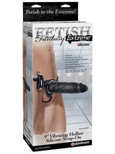 Fetish Fantasy 9 Inch Vibrating Hollow Silicone Strap-On