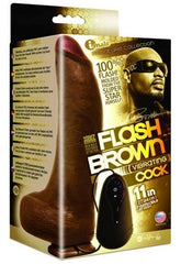 Icon Male Flash Brown 11 inch Vibrating Cock