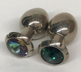 Jewelled Lotus Small Metal Butt Plug Emerald