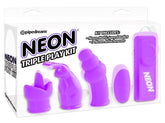 Pipedream Neon Triple Play Adult Toys Kit Purple