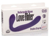 Rechargable Silicone Love Rider Strapless Strap-On Purple