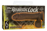 Doc Johnson The Vibro 6 inch Realistic Cock with Balls