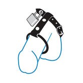 Spartacus Enterprises - Locking Leather & Steel Chastity Harness