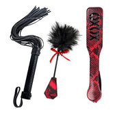 LOVERS KITS - Bondage Whip, Tickler, and XOXO Paddle Set
