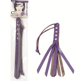 Sultry Seduction - Purple Oil Tan Leather Mini Whip Swatter