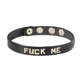 Spartacus Leather Wordband Collar - Unleash Your Uninhibited Self