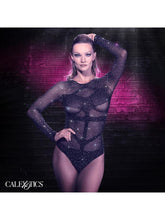 Radiance Long Sleeve Mesh Bodysuit With Thong