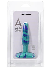 Doc Johnson A-Play Groovy Silicone Anal Play Plug Ocean