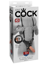 King Cock 10 Inch Hollow Strap-On Suspender System