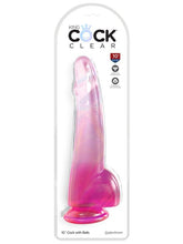 King Cock Clear 10 Inch Cock with Balls
