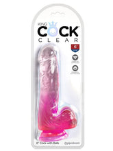 King Cock Clear 6 Inch Cock with Balls