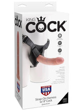 King Cock Strap-On Harness with 8 inch Realistic Cock