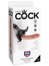 King Cock Strap-On Harness with 9 inch Cock