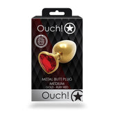 OUCH! Heart Gem Butt Plug - Medium