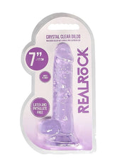 Realrock Crystal Clear Dildo with Balls 7 inch