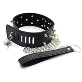 Flat Head Collar Lockable With Full Spikes