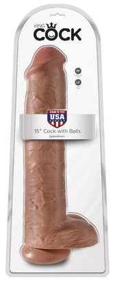 King Cock 15 Inch Realistic Dong with Balls