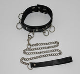 FairVilla Ladies Bondage Collar with O-Rings and Lead