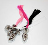Faux Horse Tail Metal Butt Plug Small