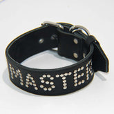 Hell's Couture Premium Leather BDSM Collar - Adjustable Fit, Studded Design