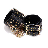 Studded Wrist Cuffs With Chain