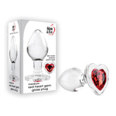 Adam & Eve Red Heart Gem Glass Plug