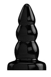 Bottom Line Rubber Butt Plug Black Model 6