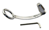 Cock Ring with Adjustable Attached Steel Butt Plug