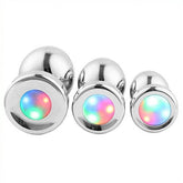 Colorful Light Stainless Steel Butt Plug