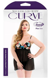 Curve Dahlia Molded Cup Babydoll And G-String