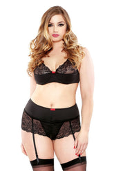 Curve Lace Bra with Crotchless Tap Shorts