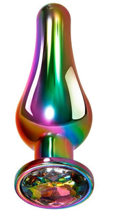 Evolved Rainbow Metal Pleasure Plug - Stylish and Satisfying