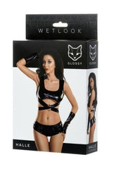Glossy Wetlook 3 Pc Halle Set - Shine Bright in Style