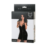 Glossy Naomi Wetlook Dress - Curve-Hugging Elegance