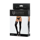 Glossy Lotis Wetlook Stockings - High Gloss, Ultimate Comfort
