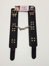 MG Leather Wrist/Ankle Cuffs with Buckle Black