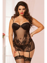 Midnight Rendezvous Chemise Set Black