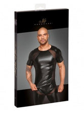 Power Wetlook Men T-shirt With 3D Net