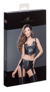 Powerwetlook Garter Belt with Silver Zipper