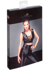 Powerwetlook Top with Lacing and Adjustable Straps