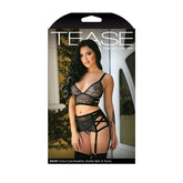TEASE KELSEY Bralette, Garter Belt & Panty