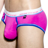Tighty Whitie Punked Mens Brief with Almost Naked Fuchsia