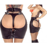 Ladies Open Back BDSM Skirt