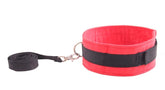 BDStyle RednBlack Velcro Collar & Removable Lead