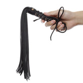 Unholy Whip With Bow Handle Leather Flogger